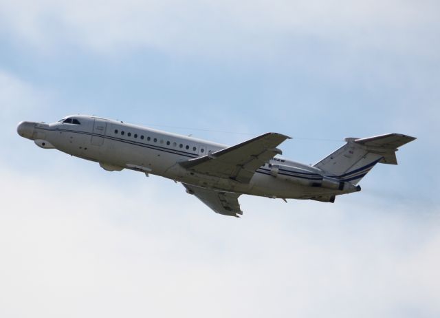 British Aerospace BAC-111 One-Eleven (N162W) - Northrop Grumman testbed leaving KPIT 9-22-13. BAC 111-401AK One-eleven.cn087