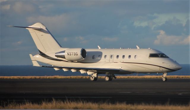 Canadair Challenger (N373G) - Santa Maria island International Airport - LPAZ. December 14, 2021.