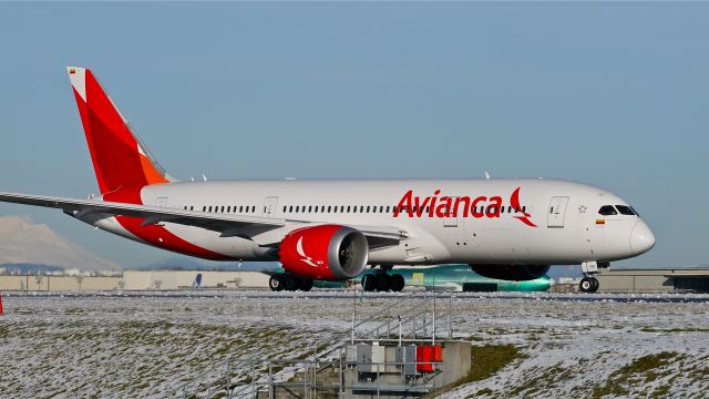 Boeing 787-8 (N780AV) - BOE665 taxis on Rwy 16R on completion of a fast taxi test on 12/2/14. (ln 217 / 37502).