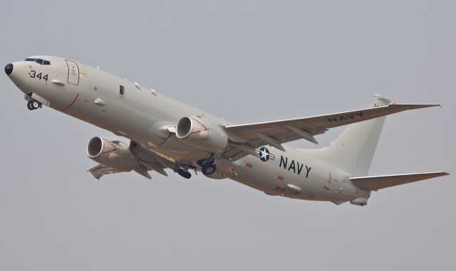 16-9344 — - The newest P-8A Poseidon to join the United States Navys fleet departing Boeing King Field for a short test hop. (Please view in "full" for best image quality)