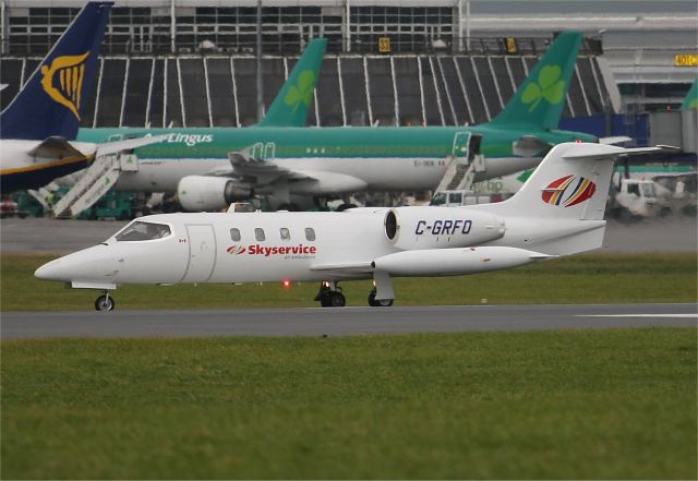 Learjet 35 (C-GRFO) - Arriving at Dublin, Ireland on 1st November 2010