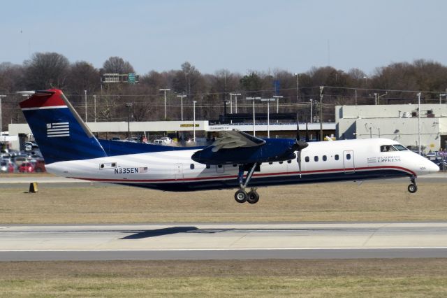 de Havilland Dash 8-300 (N335EN) - US Airways Express Dash 8-300 2/22/14