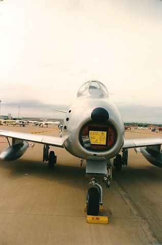North American F-86 Sabre — - Nose shot of a F-86 at an air show at KAFW