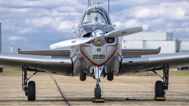 Beechcraft Mentor (N6849C) - CAF's beautiful 1953 T-34A on display during the CAF's Airpower History Tour.