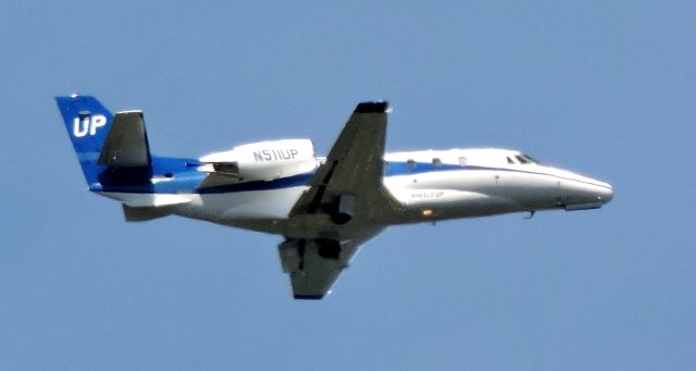 Cessna Citation Excel/XLS (N511UP) - Minutes prior to landing, summer 2019.