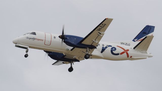 Saab 340 (VH-ZLG) - SAAB 340B. Rex Regional Express VH-ZLG arriving from Albany Rwy 06, YPPH 160819