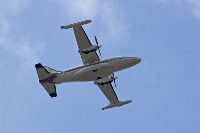 Mitsubishi MU-2 (N60KC) - Subject aircraft photographed on 28-Mar-2019 at 1602HrsEDT over Northern New Jersey enroute from Morristown, NJ, (MMU), to Manchester, NH, (HMT).