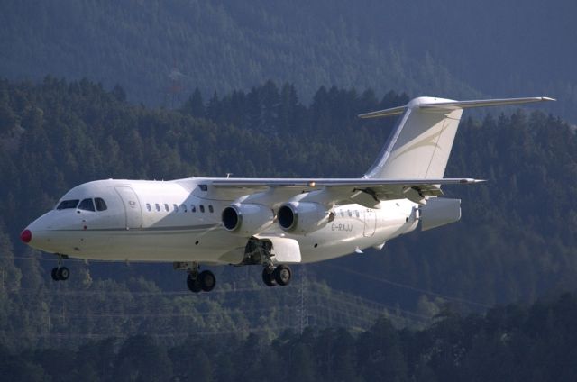 British Aerospace BAe-146-200 (G-RAJJ) - Cello Aviation with Manchester Cty on board