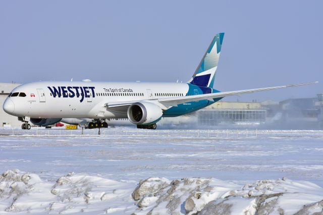 Boeing 787-9 Dreamliner (C-GUDH) - Westjet's brand new Boeing 787-9 Dreamliner, tail 901, getting ready to depart YYC on Feb 23.