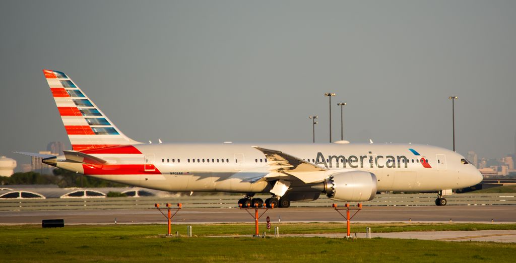 Boeing 787-8 (N802AN) - 03/26/2016 American N802AN B788 DFW departing for Shanghai, China