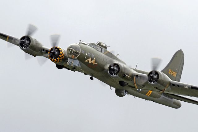 — — - Boeing B-17G Flying Fortress [299P] G-BEDF/124485/DF-A [cn8693]. Thanks to the B-17 Preservation Ltd we can still see this great lady flying. Sally B seen here displaying at the RAFA Charity Shoreham EGKA Airshow Sussex England