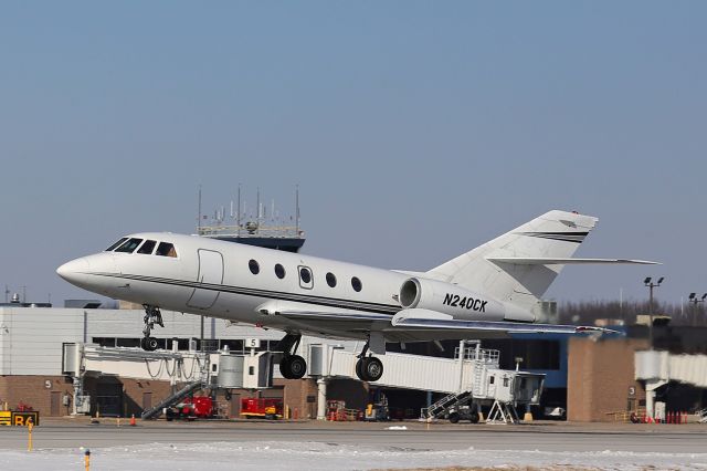 Dassault Falcon 20 (N240CK) - KFS57 on a quick turn to Toledo from Willow Run (KYIP) this afternoon, 26 Feb 2022. 