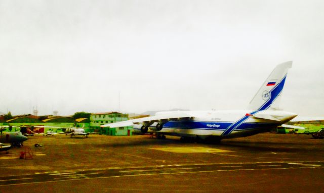 Antonov An-12 — - Volga-Dnepr An-124 at Lima