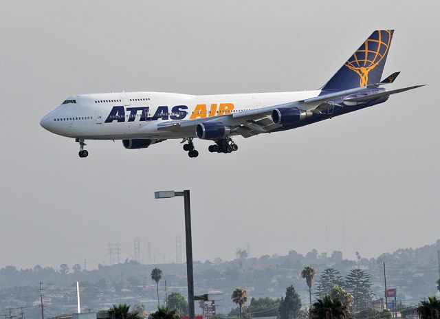 Boeing 747-400 (N464MC) - Taken from the LAX parking lot