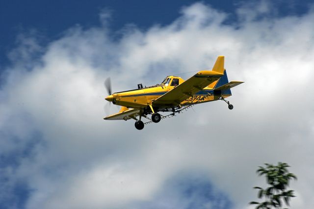 — — - An Air Tractor Spraying Corn Crop by Stevens Point, WI USA