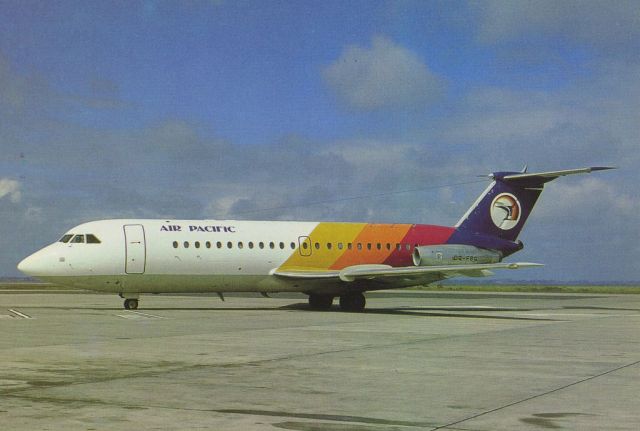 British Aerospace BAC-111 One-Eleven (DQ-FBQ) - scanned from postcardbr /air pacific