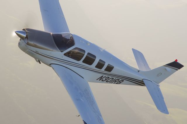 Beechcraft Bonanza (36) (N301RB) - Evening Air to Air over San Francisco 2/19/2015