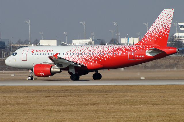 Airbus A319 (VP-BWG) - AIRBUS A319-111, Rossija Russian Airlines, EDDM München Franz Josef Strauss