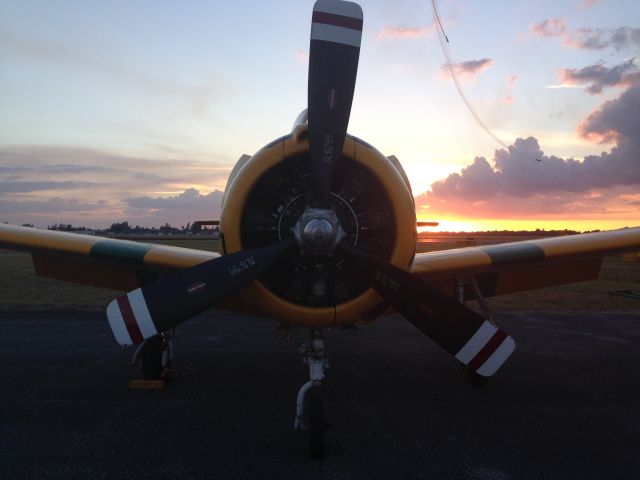 North American Trojan — - Sunset at the airshow.