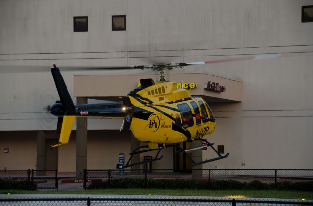 Bell 407 (N412P) - PHI Air Medical Med 9 taking off from Clear Lake Regional Medical Center after dropping off a patient