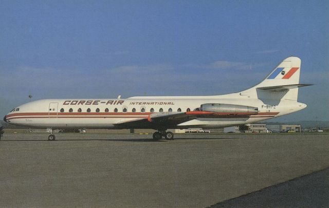 SUD-EST SE-210 Caravelle (F-BVPZ) - SCANNED FROM POSTCARDbr /CORSE AIR