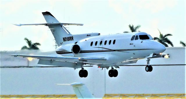 N518RR — - Clean looking Hawker 125-700A of Midas Air Corp. landing on R10R at FLL late in the afternoon on May 28,2023.
