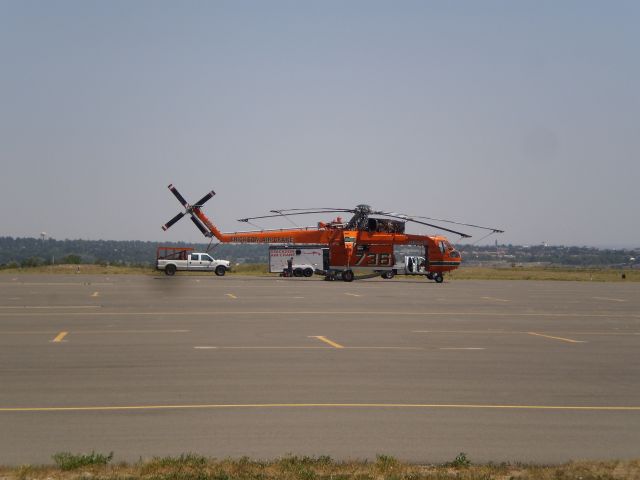 Sikorsky CH-54 Tarhe (N164AC) - Skycrane on the Ramp at Rocky Mountain Metro