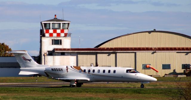 Learjet 45 (N95SV) - Taxiing to departure is this 2018 Learjet 45 in the Autumn of 2021.
