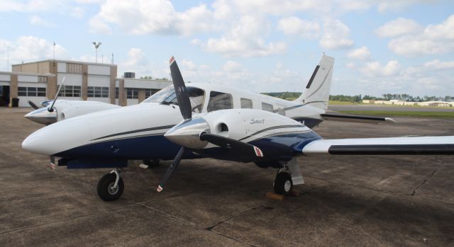 Piper Seneca (N3032A) - A 2003 model Piper PA-34-220T Seneca V on the ramp at Northeast Alabama Regional Airport, Gadsden, AL - August 10, 2019.