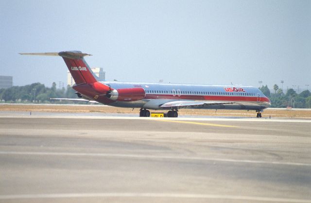 McDonnell Douglas MD-81 (N805US) - Departure at KLAX intl Airport on 1989/08/28