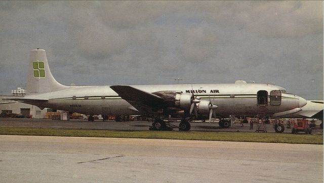 Douglas DC-7 (N103LM) - scanned from postcardbr /Million Air