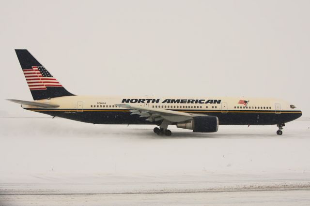 BOEING 767-200 (N760NA) - post deicing - we have a lot of snow :-)