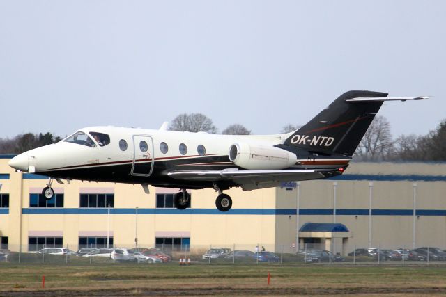 Beechcraft Beechjet (OK-NTD) - TimeAir Nextant 400XTi on short finals for rwy 24 on 15-Mar-22 arriving from LEMD as TIE289D.