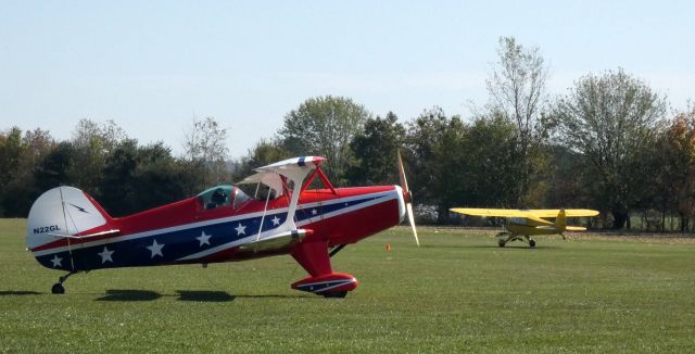 STEEN Skybolt (N22GL) - Taxiing for departure at the Great Pumpkin Fly-In is this 1978 Steen/Leake Skybolt from the Autumn of 2022.