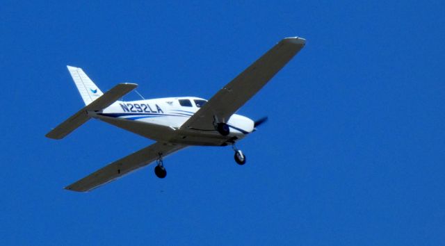 Piper Cherokee (N292LA) - Shortly after departure is this brand new Piper Cherokee Archer PA-28-181 in the Spring of 2021.