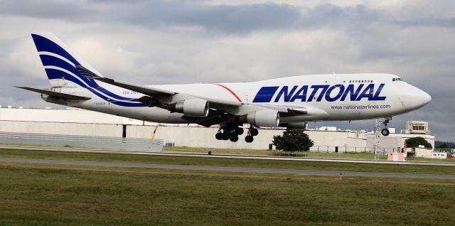 Boeing 747-400 (N702CA) - A Boeing 747-412(BCF) arriving 18L at Carl T. Jones Field, Huntsville International Airport, AL - September 16, 2021.