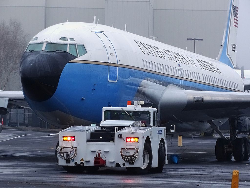 Boeing 707-100 (N86970) - Former Air Force One Sam 970 is moved across a busy 4 lane street at the Museum of Flight to make way for new construction. br /br /Footage can be found on Youtube searching channel: OwnsGermany br /a rel=nofollow href=http://youtube.com/user/OwnsGermanyyoutube.com/user/OwnsGermany/a