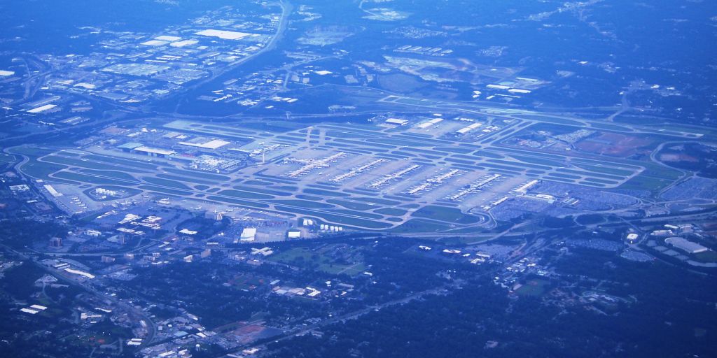 — — - ATL from the northwest.  A bit hazy. :(