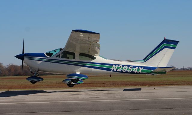 Cessna Cardinal (N2954X) - A Cessna 177 Cardinal departing Runway 36 at Pryor Field Regional Airport, Decatur, AL - December 10, 2016.