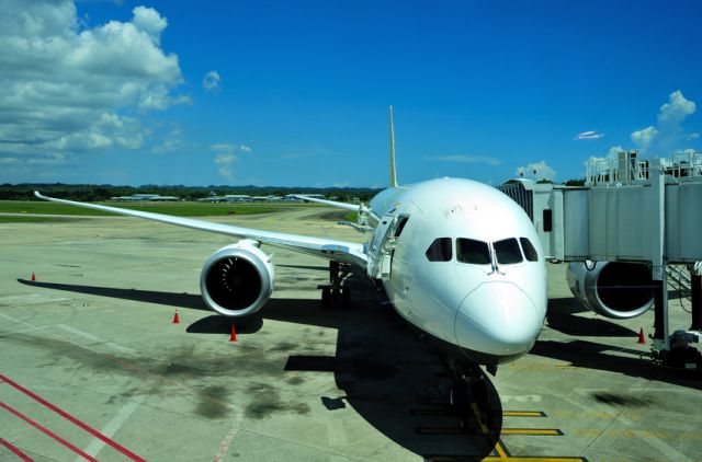 Boeing 787-8 (V8-DLB) - At its Brunei base Airport