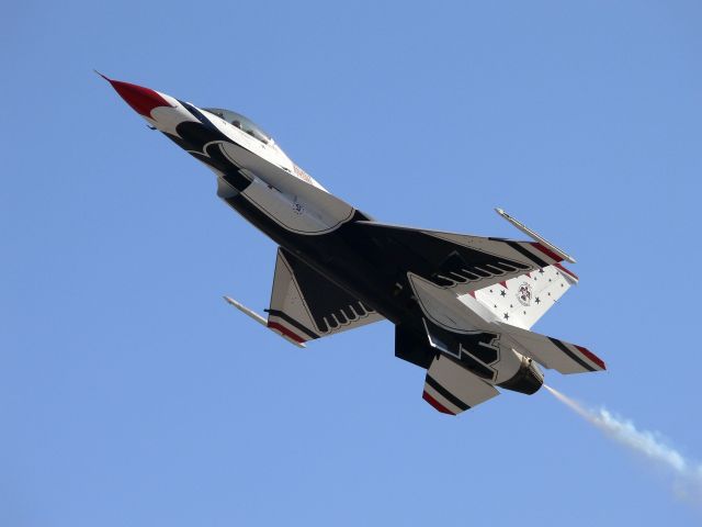 — — - Thunderbird #5 performing the alpha pass.