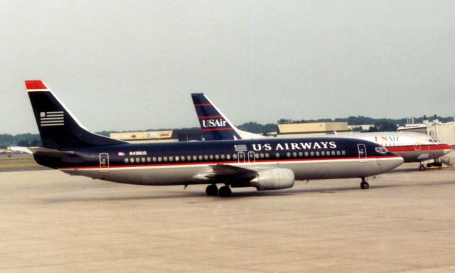 BOEING 737-400 (N438US) - Bradley Airport 8/16/98