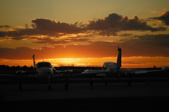— — - Sunset at Outagamie County Airport / Appleton, WI USA