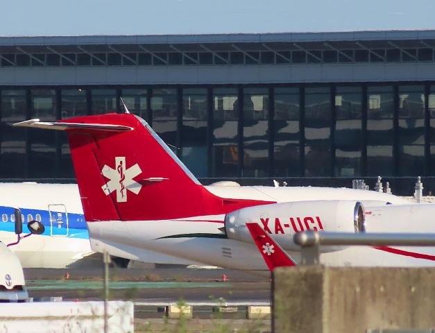 Learjet 55 (XA-UCI) - I took this picture on May 14, 2020.br /This is XA-UCI which I saw at Narita International Airport on this day. Unfortunately, I can't see the whole picture.