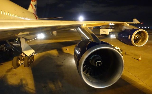 Boeing 747-400 — - Nighttime in Nairobi