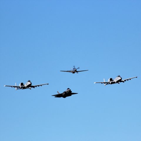 Fairchild-Republic Thunderbolt 2 — - USAF Heritage Flight at Oshkosh 2017.  