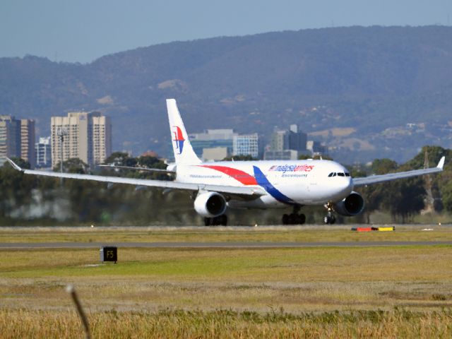 Airbus A330-300 (9M-MTA) - Rolling for take off on runway 23 for flight home to Kuala Lumpur. Thursday 12th April 2012.