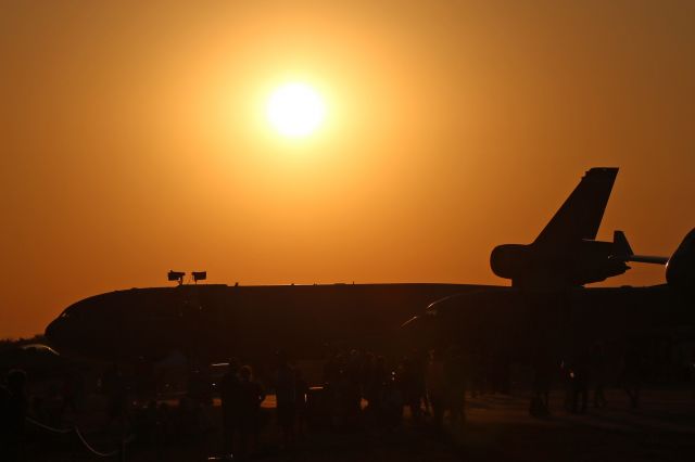 McDonnell Douglas DC-10 (79-1948) - A beautiful sunset on London International Airport and a USAF KC-10 (79-1948, c/n 48208) at AirShow London 2017 on Friday 22 Sept 2017.