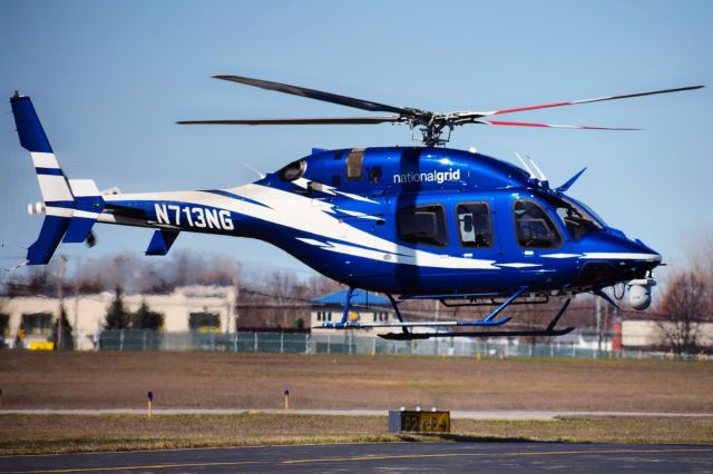 Bell 429 GlobalRanger (N713NG) - 2014 Bell 429 GlobalRanger opby National Grid landing on the FBO ramp at the Buffalo Niagara International Airport