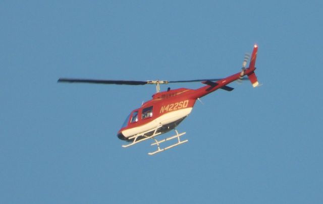 Bell JetRanger (N422SD) - 2019-11-09 2:23 pm PST, near CA35, San Rafael, CA 94903 (Bell 206B JetRanger helicopter)
